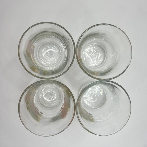 Vintage Mid-Century Cherry Fruit Pattern Cordial Shot Glasses- set of 4 - Picture 5 of 8